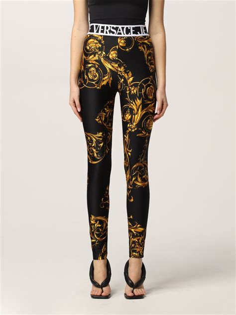 versace chain print pants|versace jeans couture women.